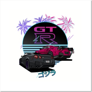 GTR Retro Vibe Rear Posters and Art